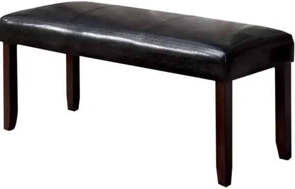 Dark Cherry and Espresso Upholstered Kitchen Bench