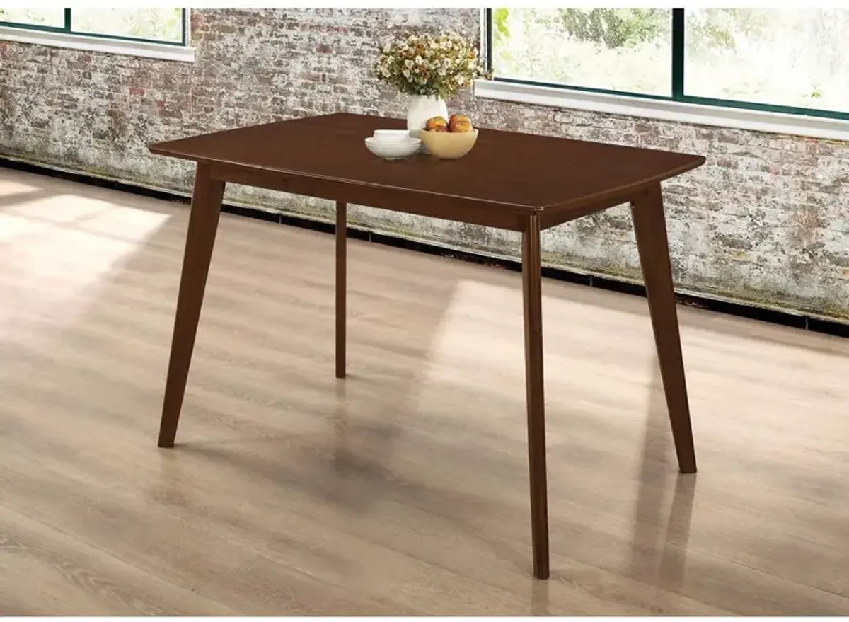 Kersey Dining Table with Angled Legs Chestnut