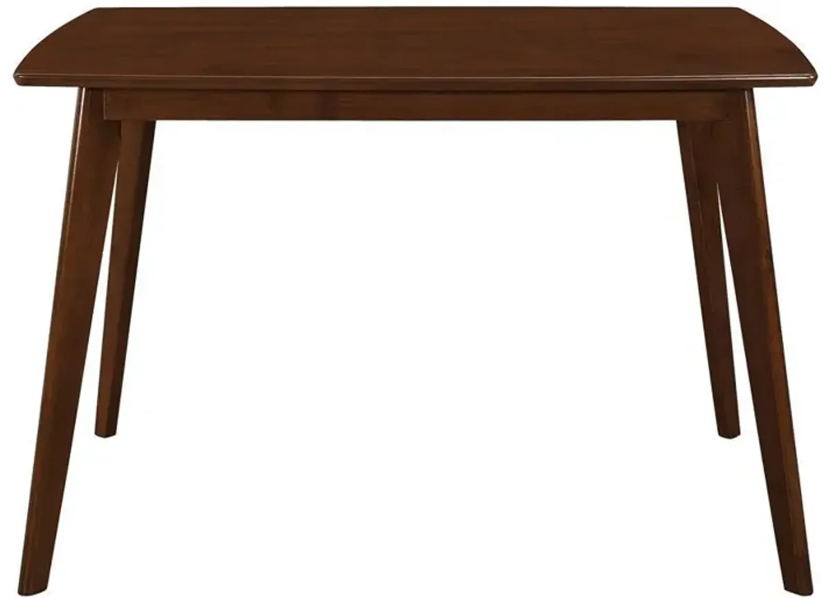 Kersey Dining Table with Angled Legs Chestnut