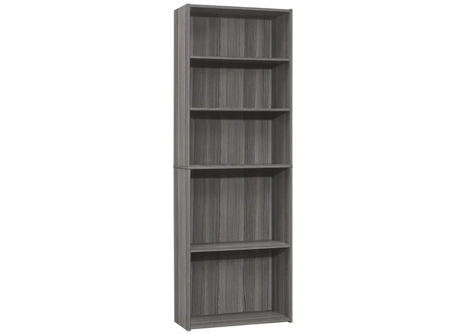 Monarch Specialties I 7469 Bookshelf, Bookcase, 6 Tier, 72"H, Office, Bedroom, Laminate, Grey, Transitional