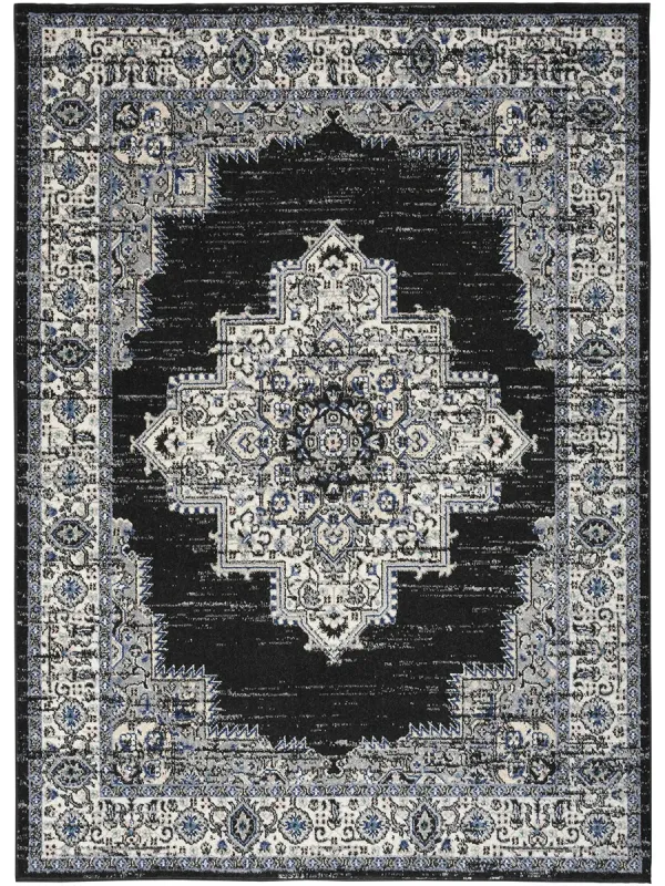 Passion PSN03 Black/Ivory 5'3" x 7'3" Rug