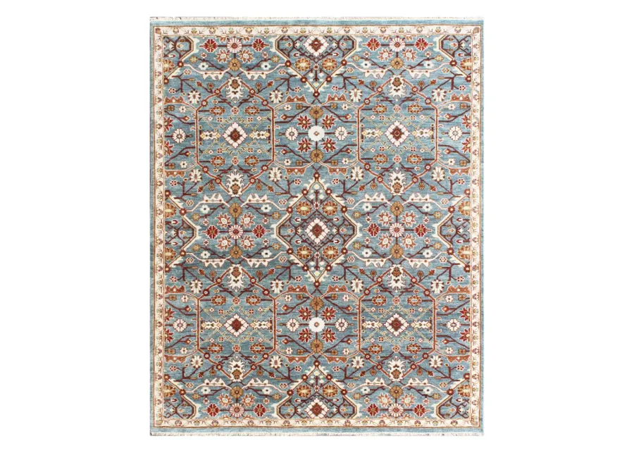 Marque MAR297B Blue 10" x 14" Rug