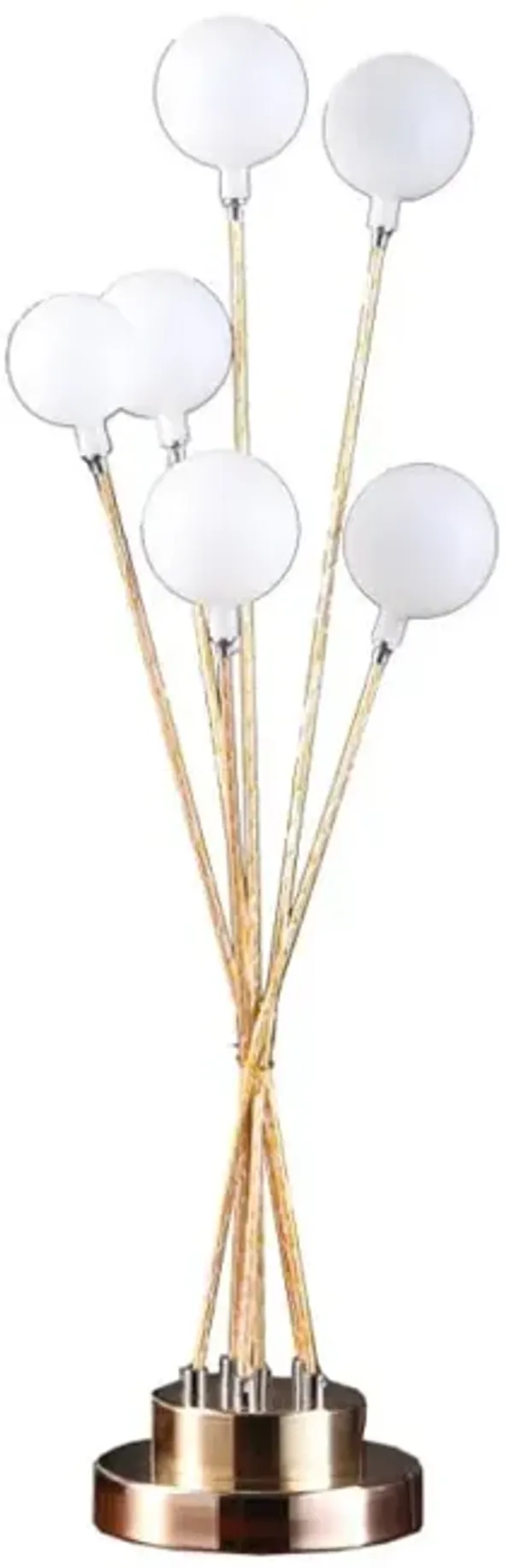 Hivvago 28" Yellow Gold Six Light Globe Desk or Table Lamp