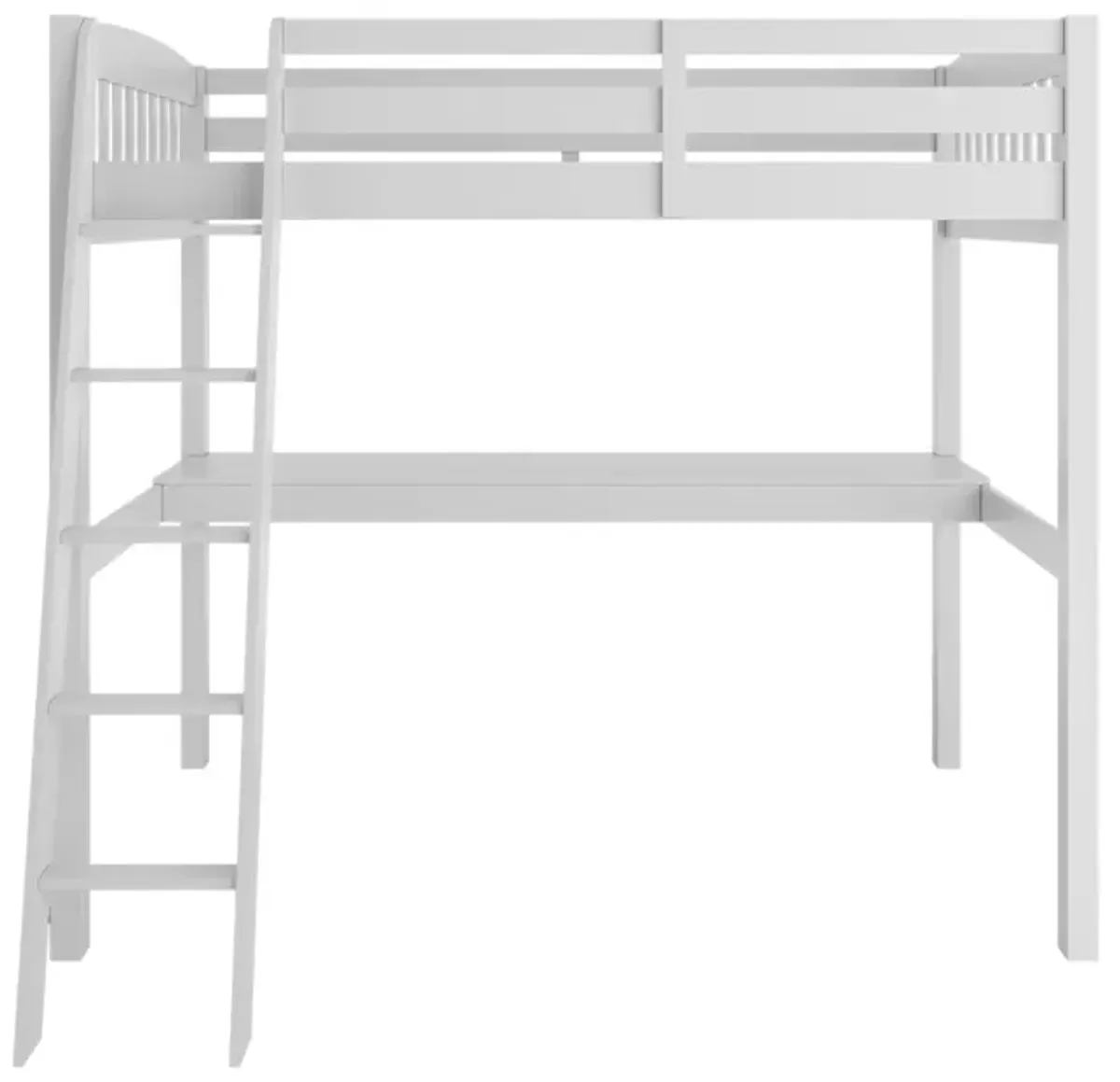 Everest High Loft Bed With Desk And Storage, Space Saver Full Size Kids Loft Bed