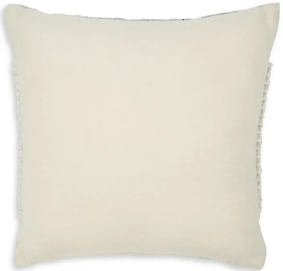 Square Accent Throw Pillow, 20 Inch, White and Gray Stripes, Polyfill - Benzara