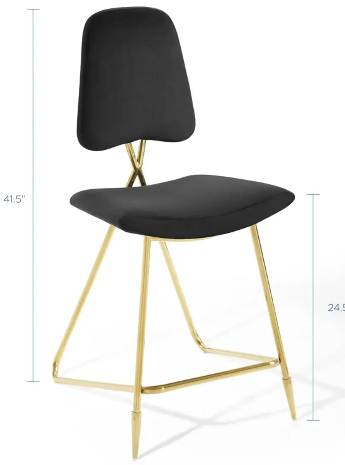 Ponder Performance Velvet Counter Stool