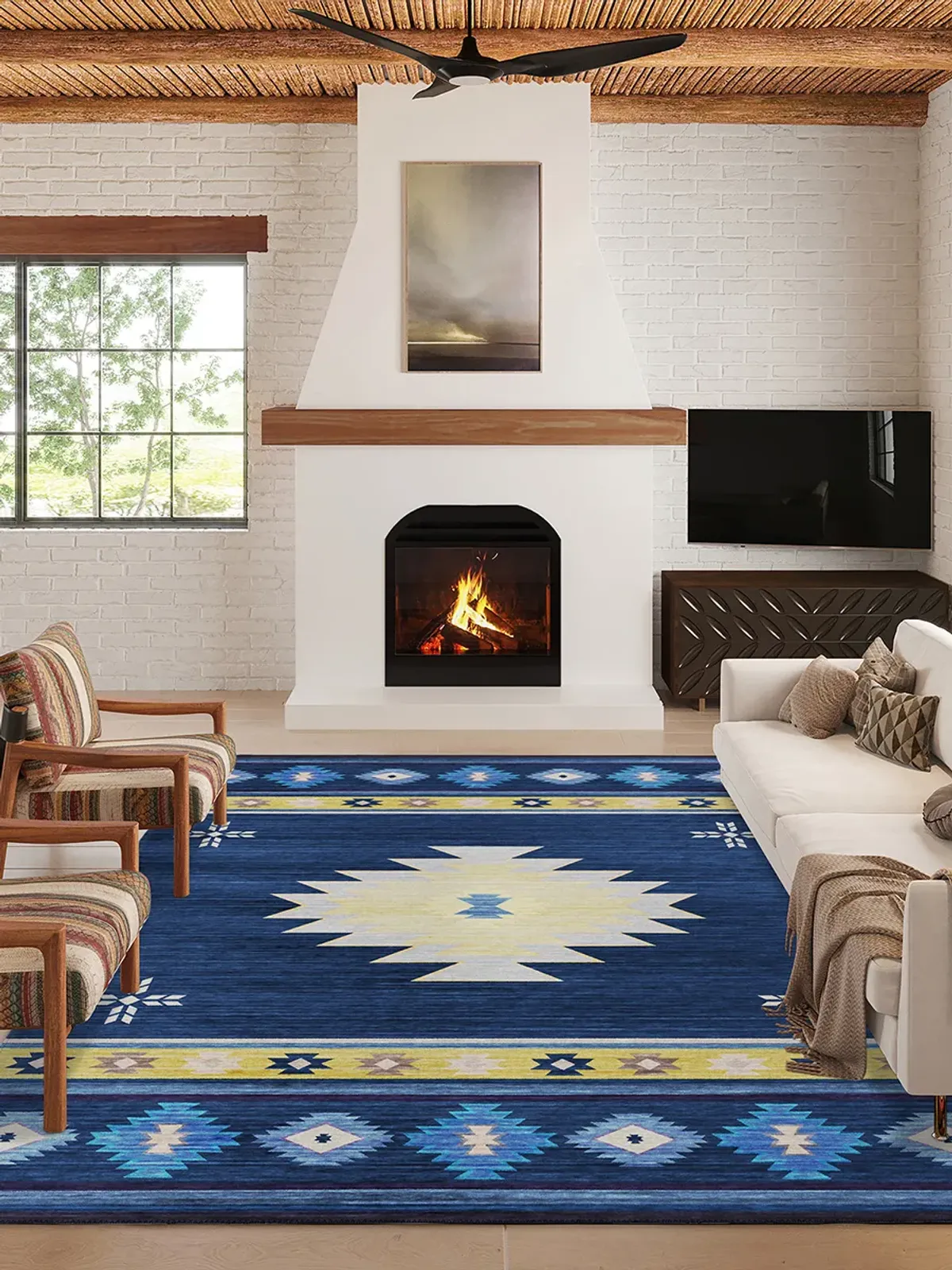 Phoenix PH4 Navy 8' x 10' Rug