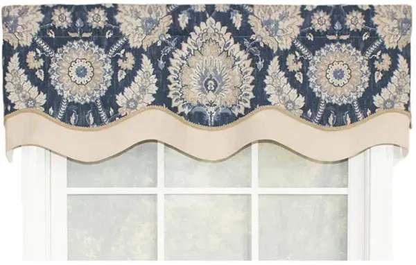Wakeshire Glory All Season 3" Rod Pocket Valance 50" x 16" Indigo by RLF Home