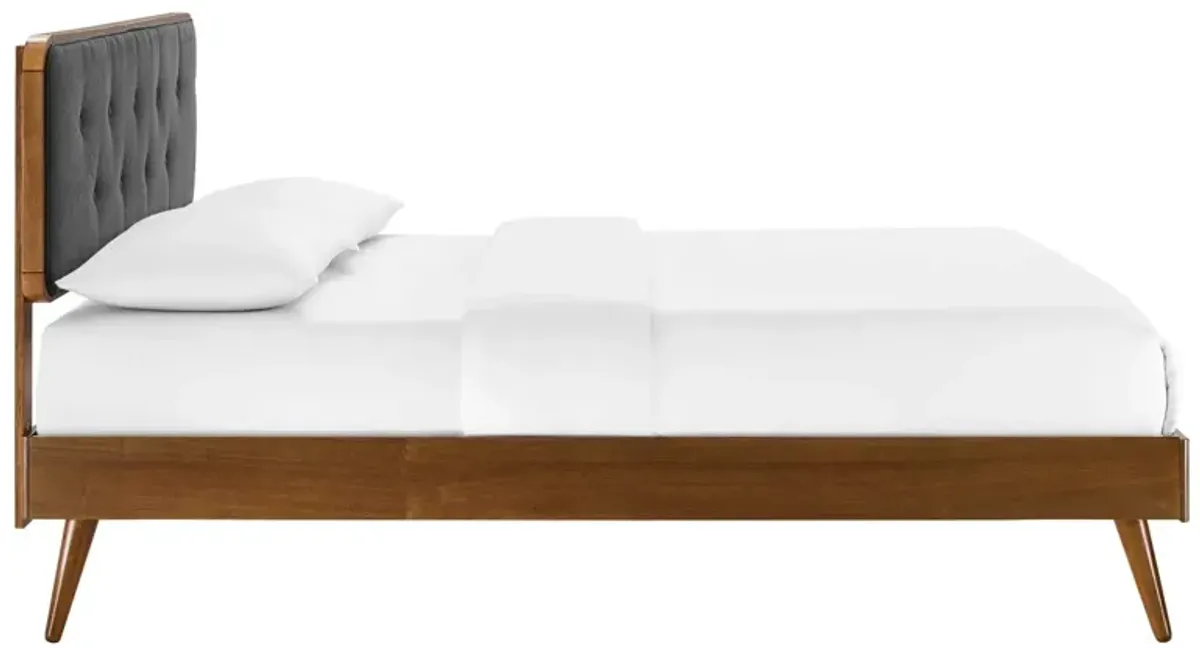 Modway - Bridgette Queen Wood Platform Bed with Splayed Legs