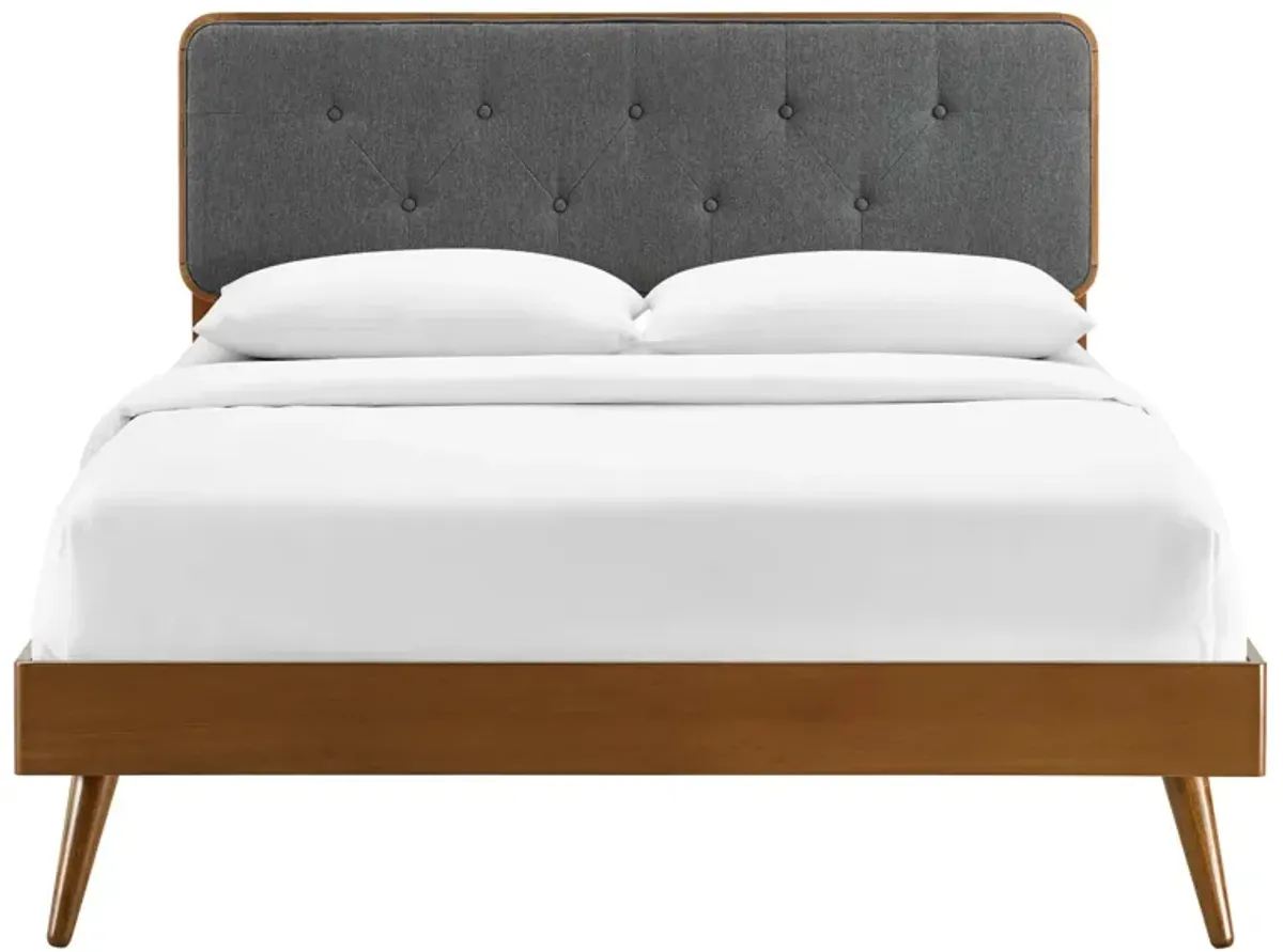 Modway - Bridgette Queen Wood Platform Bed with Splayed Legs