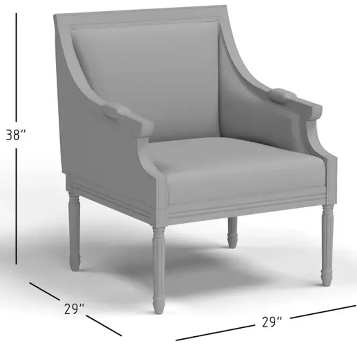 Jofran McKenna French Detailing Solid Wood Upholstered Accent Chair - KD