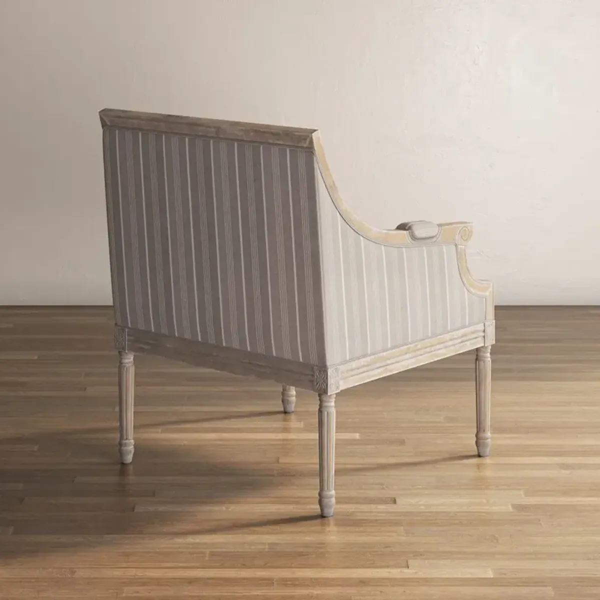 Jofran McKenna French Detailing Solid Wood Upholstered Accent Chair - KD
