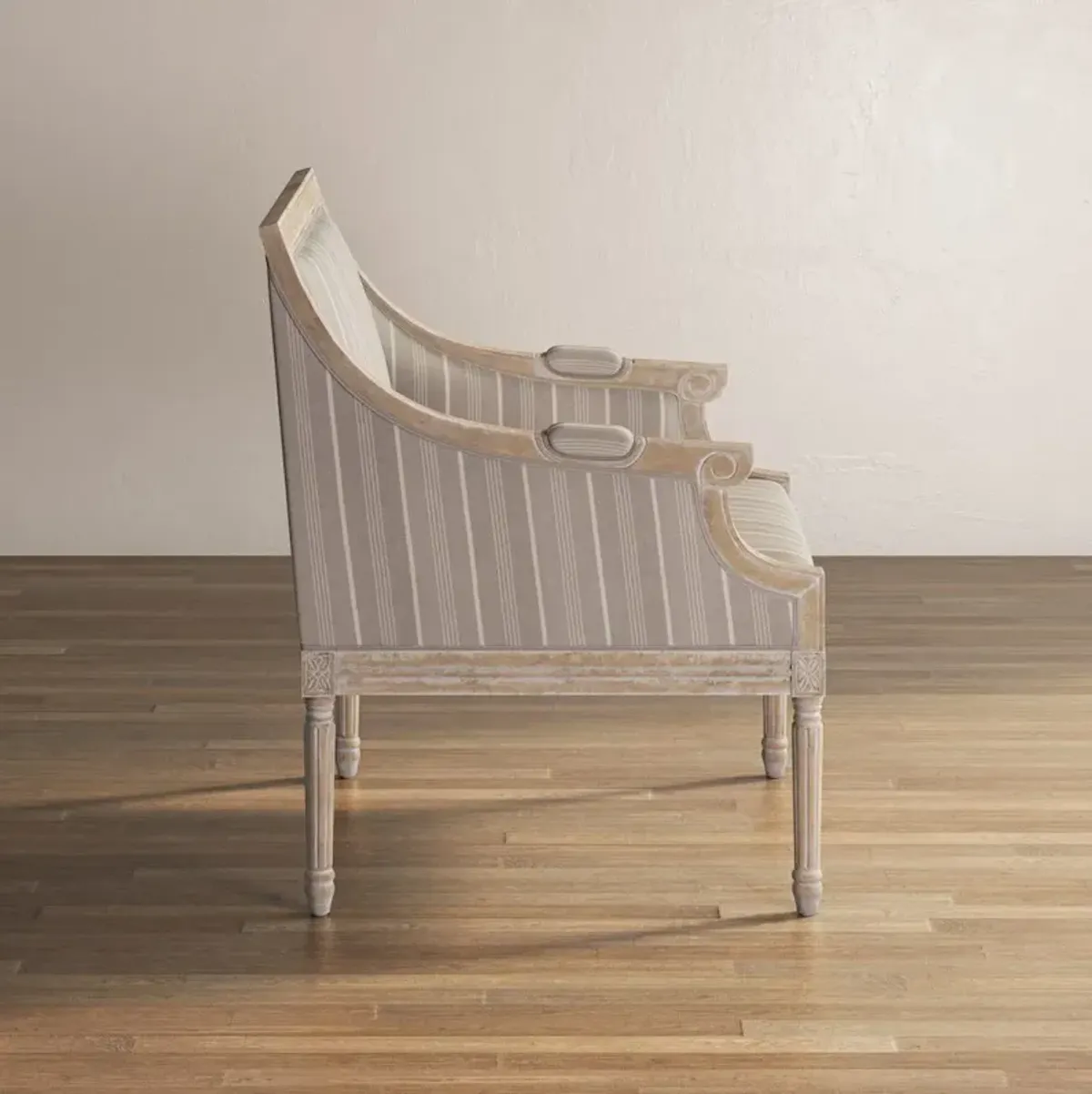 Jofran McKenna French Detailing Solid Wood Upholstered Accent Chair - KD