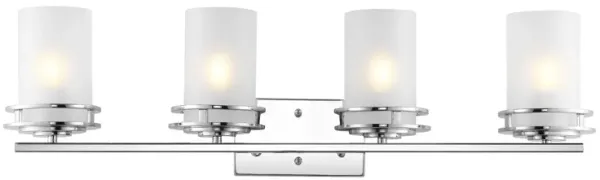 Fairfax Metal/Frosted Glass Contemporary Glam LED Vanity Light