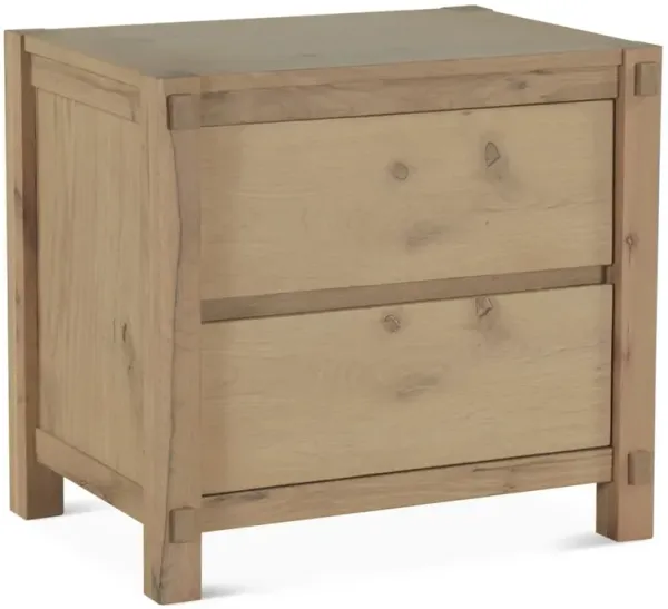 World Interiors Alpine Nightstand in Distressed Oak