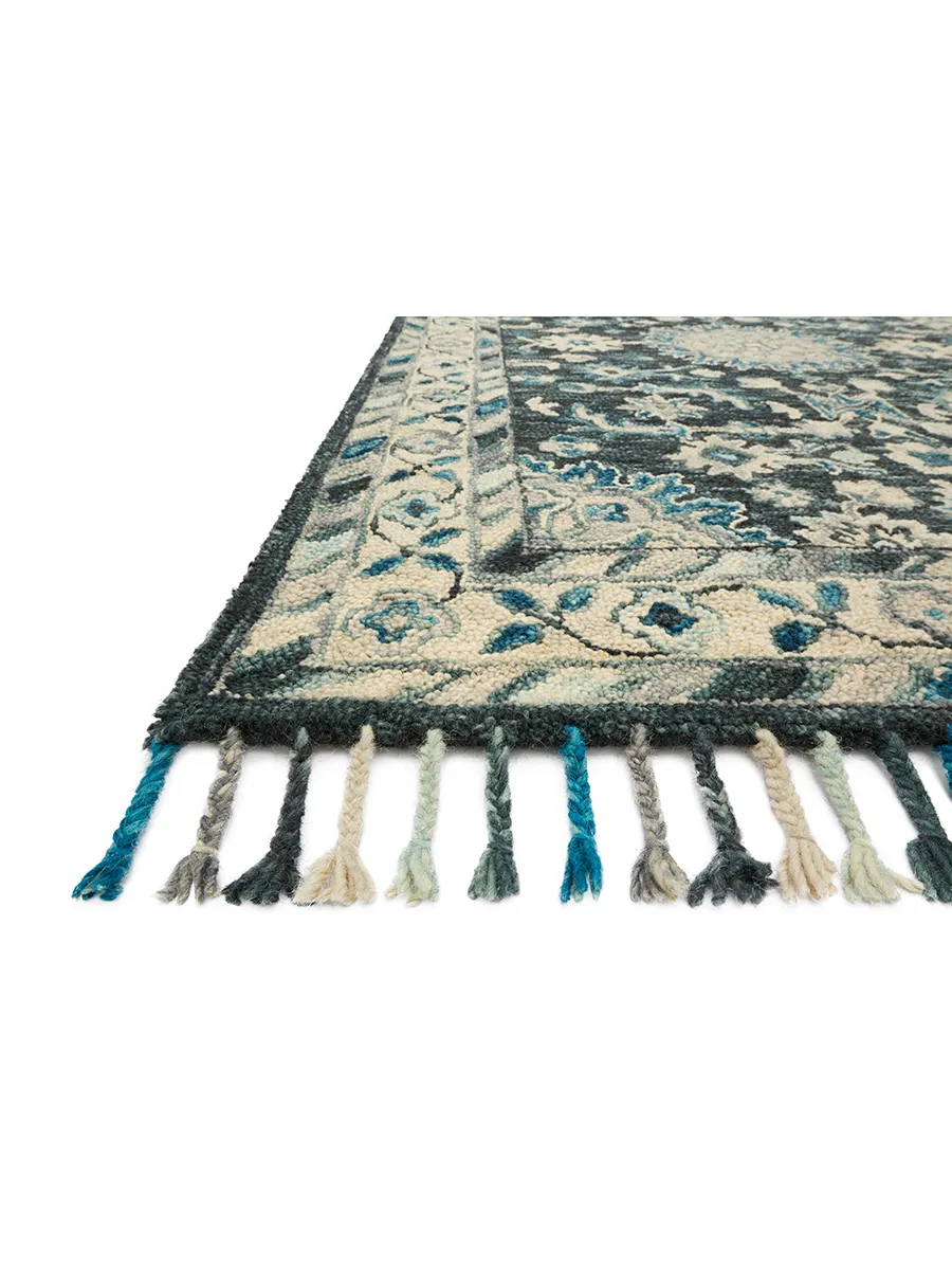 Zharah ZR02 Teal/Grey 7'9" x 9'9" Rug