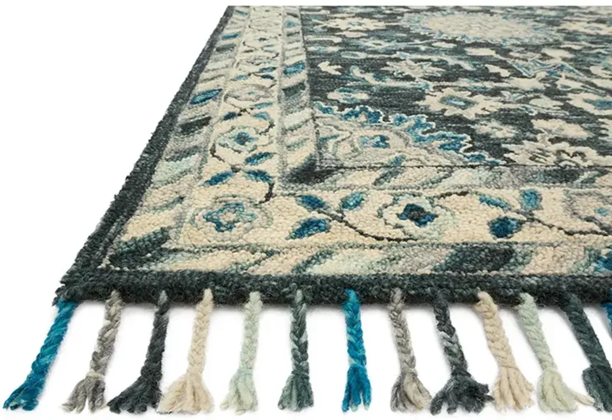 Zharah ZR02 Teal/Grey 7'9" x 9'9" Rug