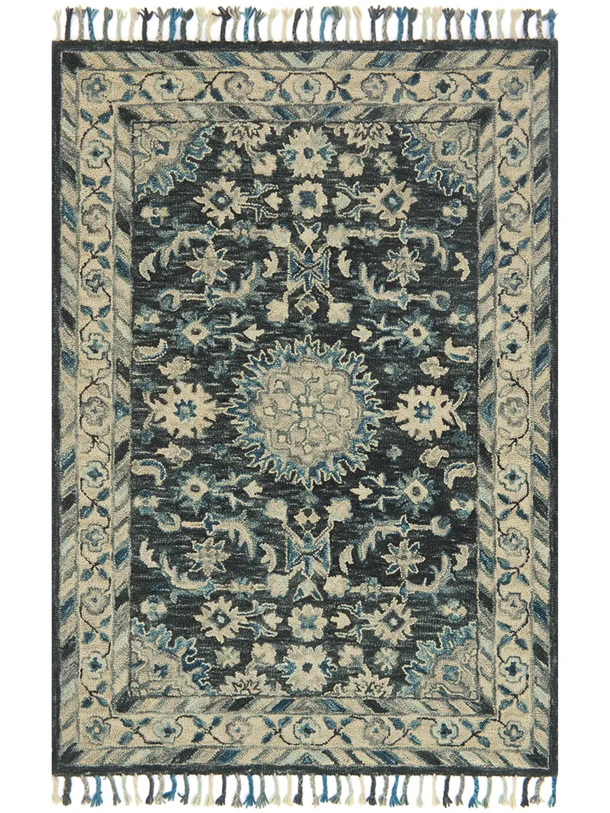 Zharah ZR02 Teal/Grey 7'9" x 9'9" Rug