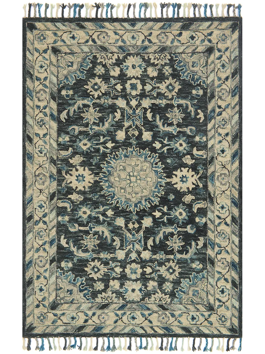 Zharah ZR02 Teal/Grey 7'9" x 9'9" Rug