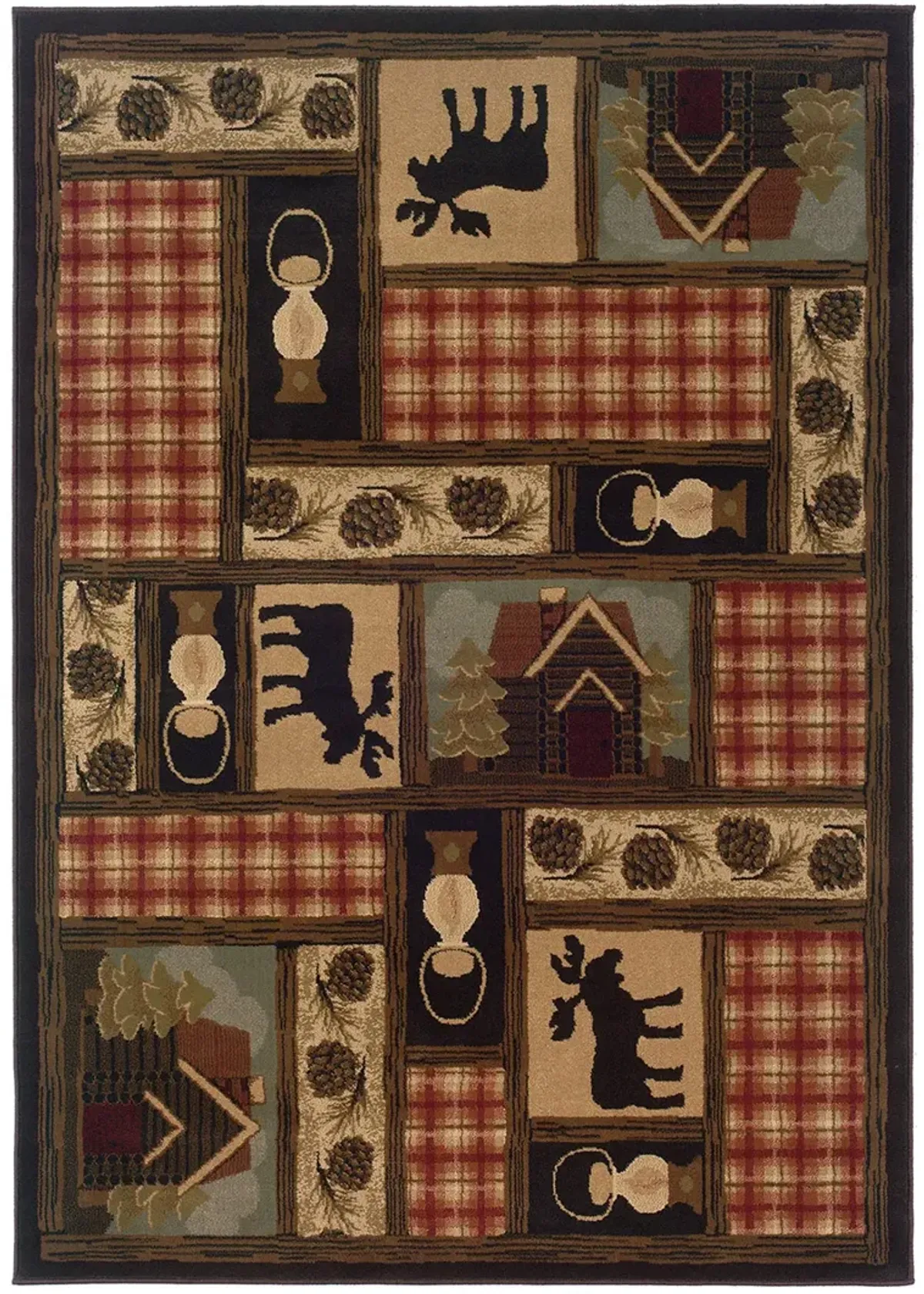 Hudson 3'10" x 5'5" Brown Rug