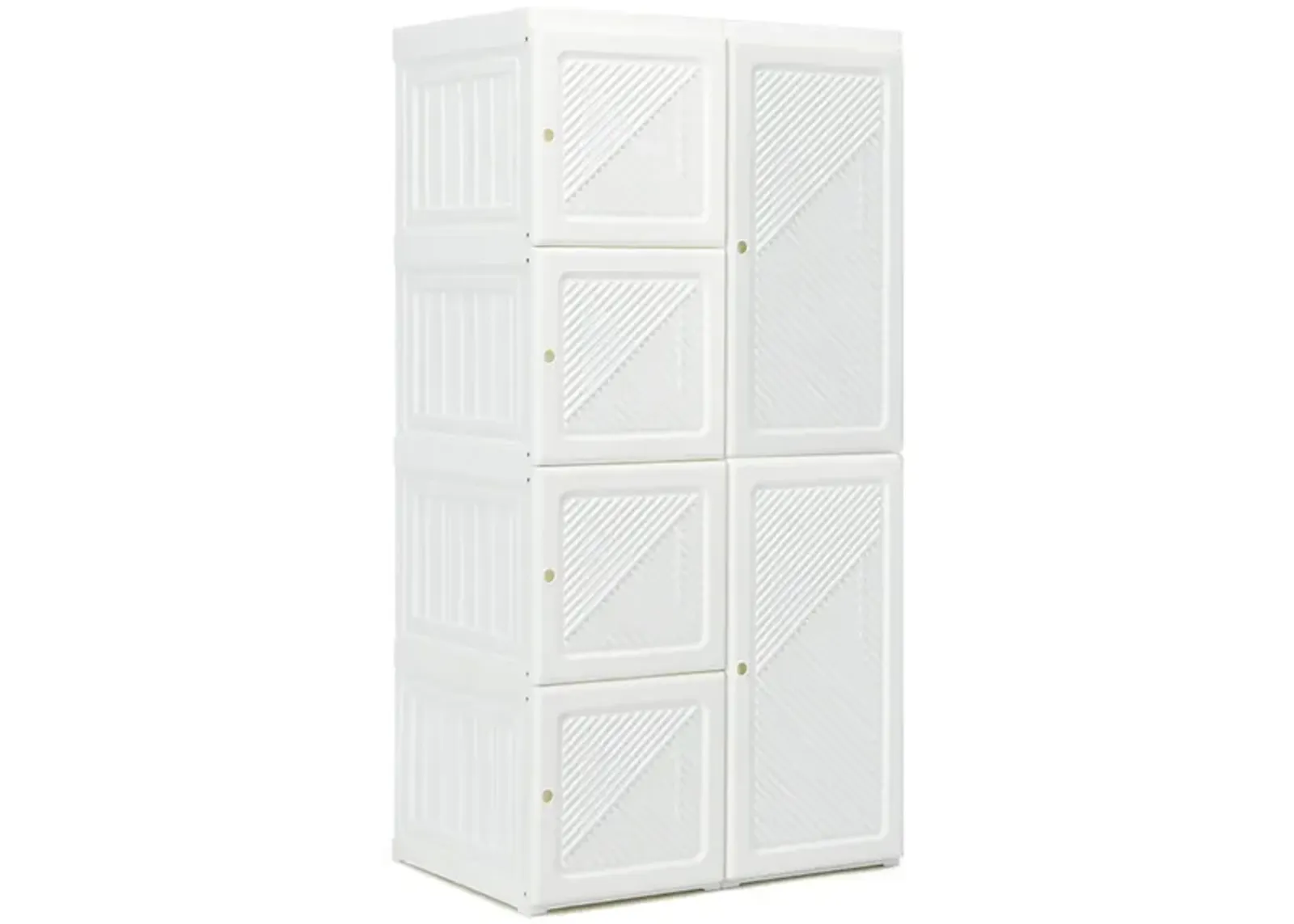 Clothes Foldable Armoire Wardrobe Closet with Cubby Storage