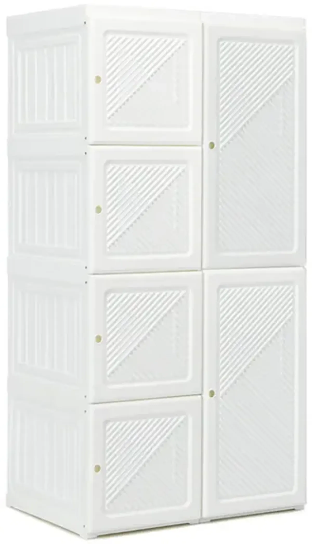 Clothes Foldable Armoire Wardrobe Closet with Cubby Storage