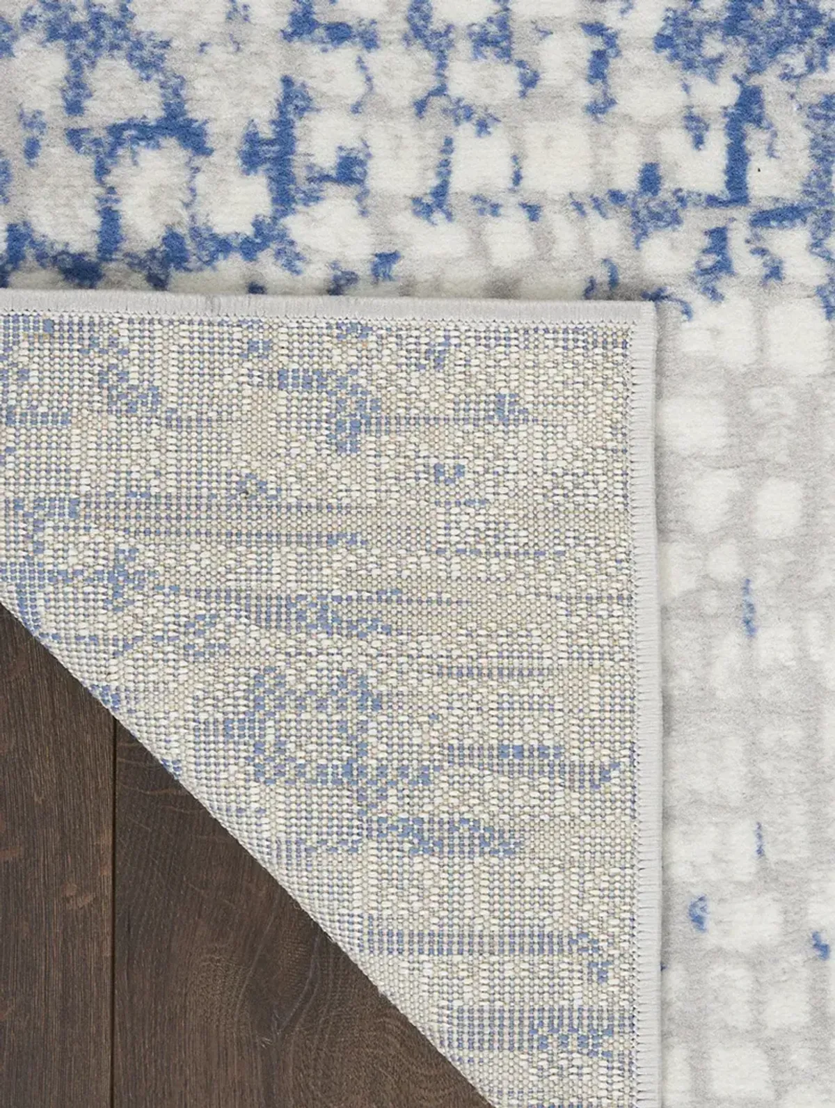 Whimsicle WHS07 Gray/Blue 8' x Round Rug