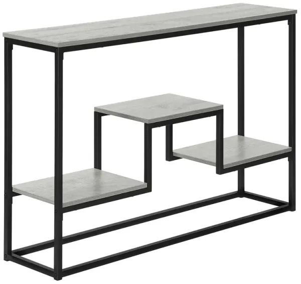 Monarch Specialties I 3580 Accent Table, Console, Entryway, Narrow, Sofa, Living Room, Bedroom, Metal, Laminate, Grey, Black, Contemporary, Modern