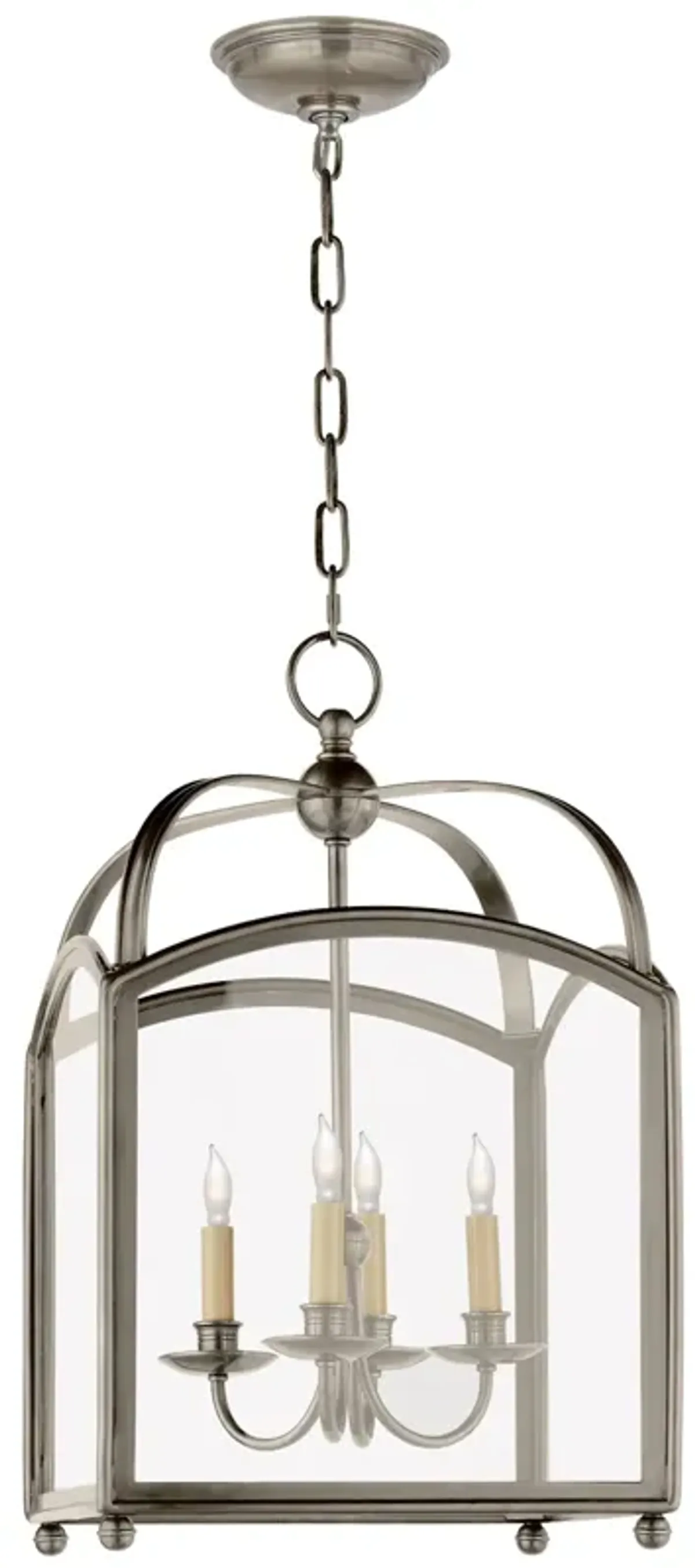 Arch Top Small Lantern in Antique Nickel