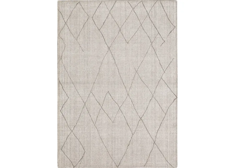 Tangier Tribal Diamond Silver 5' X 8' Rug