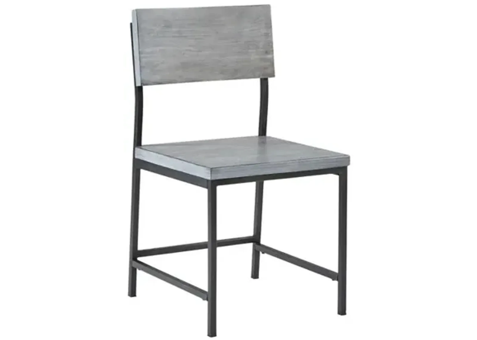 Wood/Metal Dining Chair - Gray- A103-41G