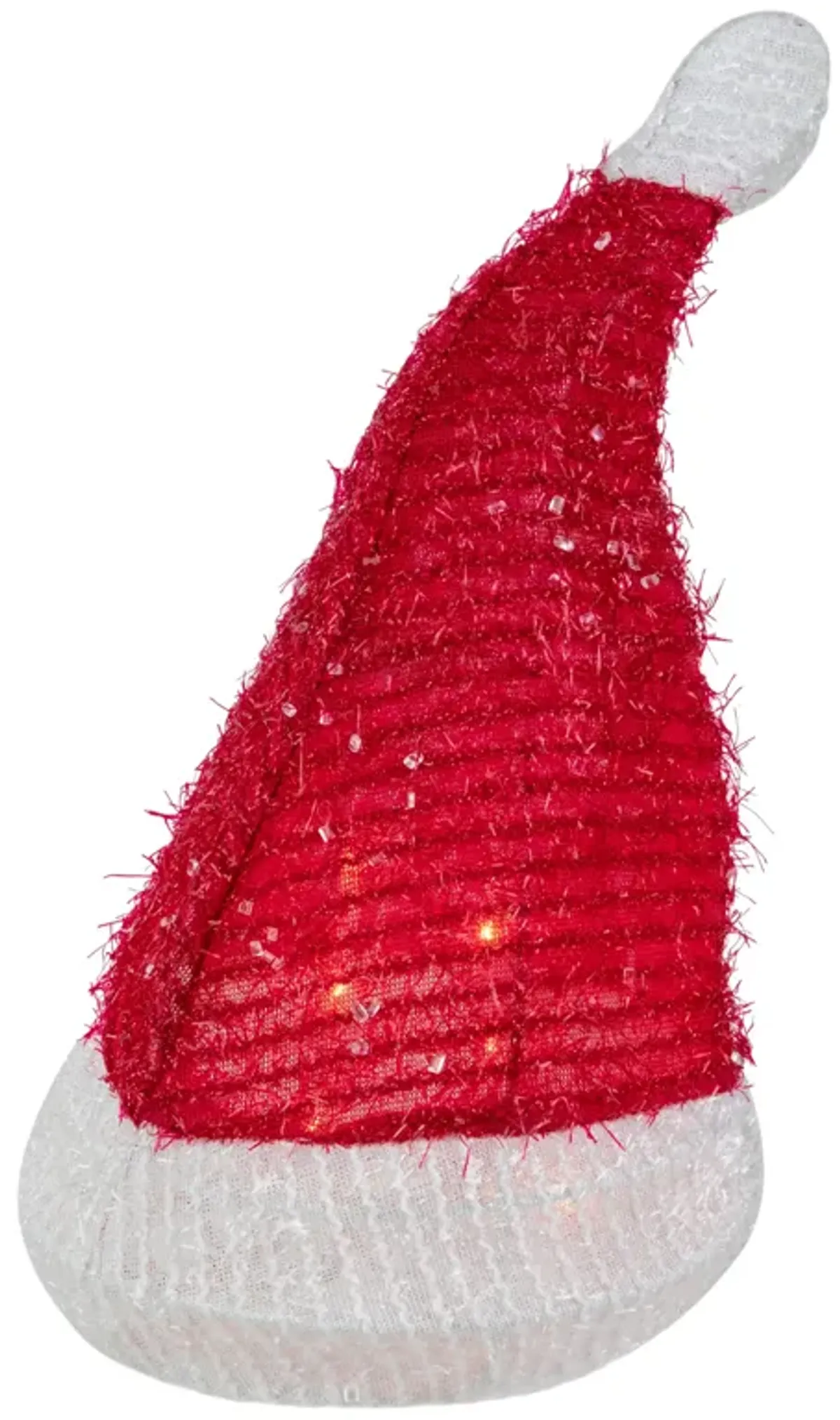 12.25" Lighted Santa Hat Christmas Tree Topper  Clear Lights