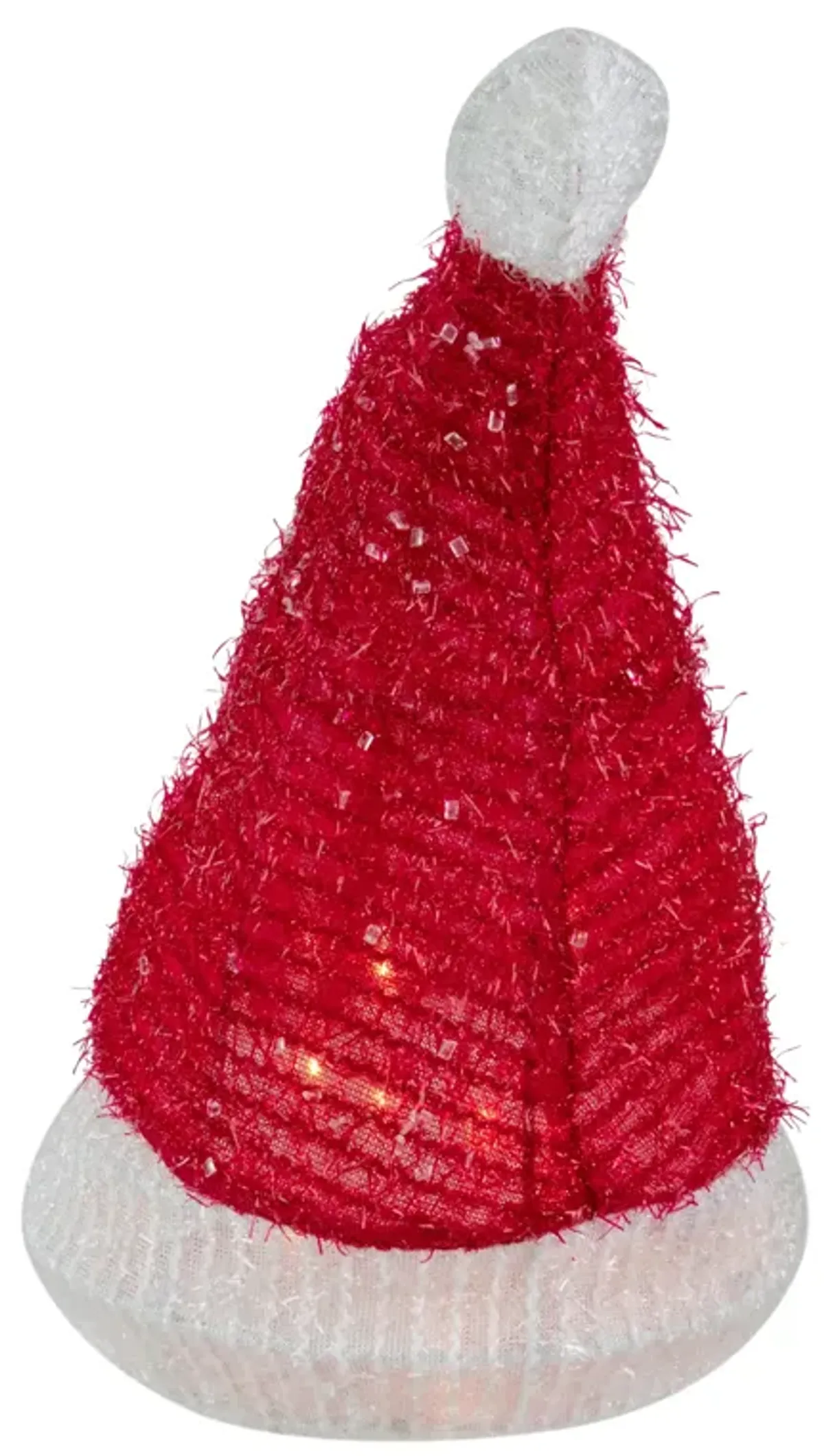 12.25" Lighted Santa Hat Christmas Tree Topper  Clear Lights