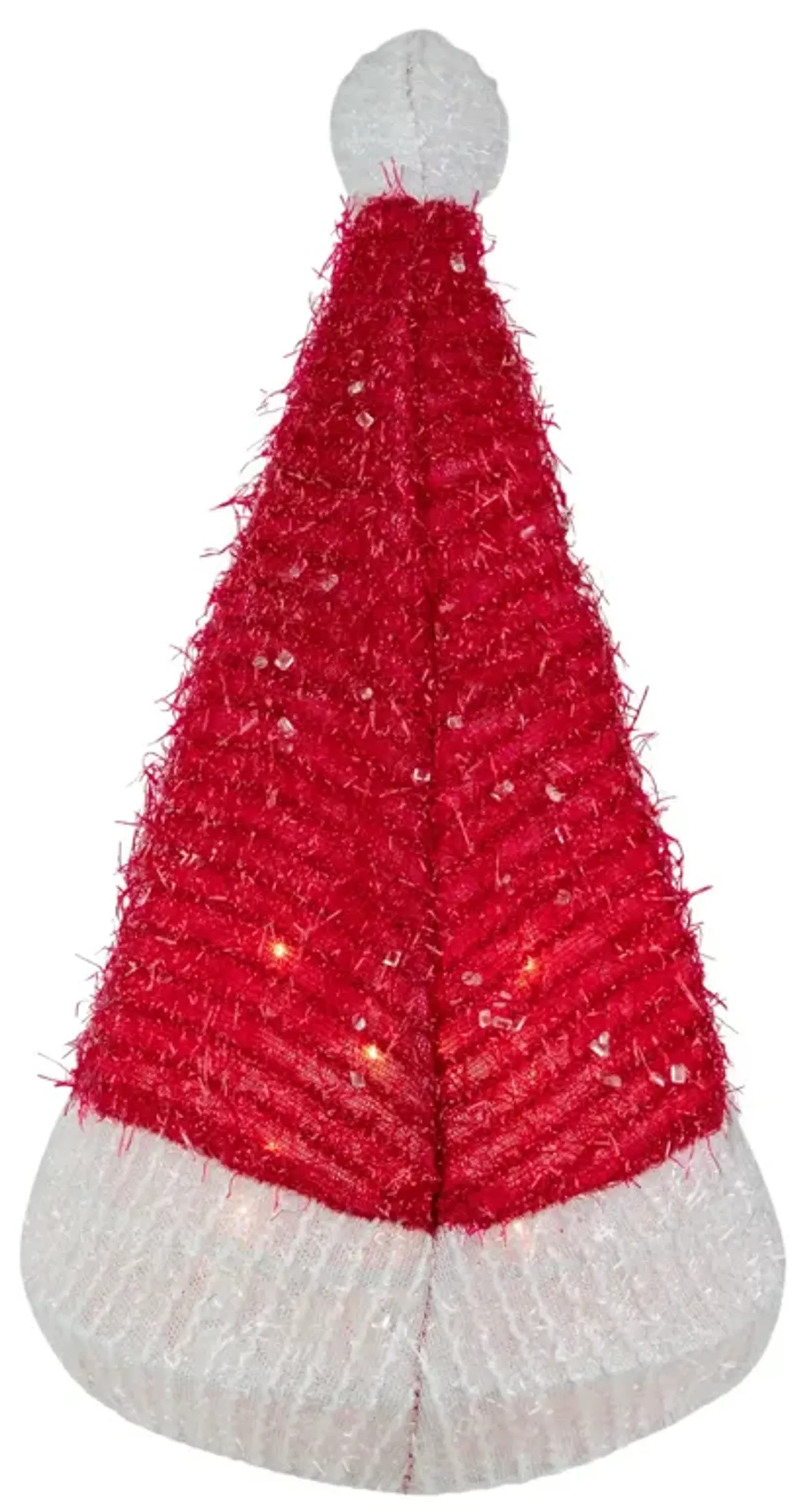 12.25" Lighted Santa Hat Christmas Tree Topper  Clear Lights