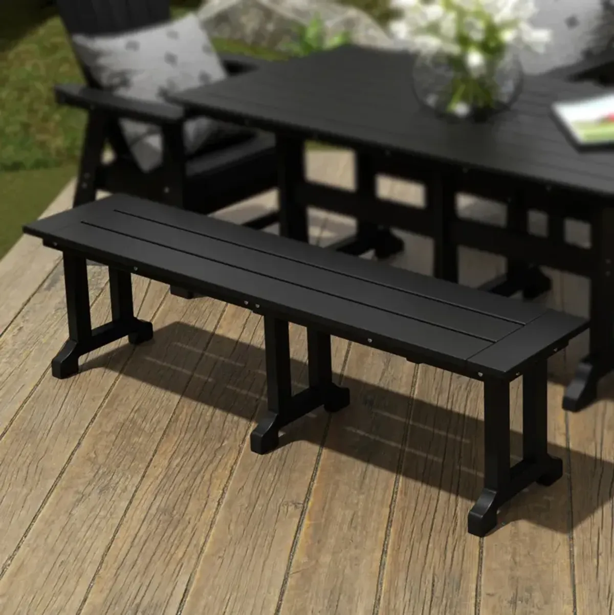 WestinTrends 65" Outdoor Dining Bench