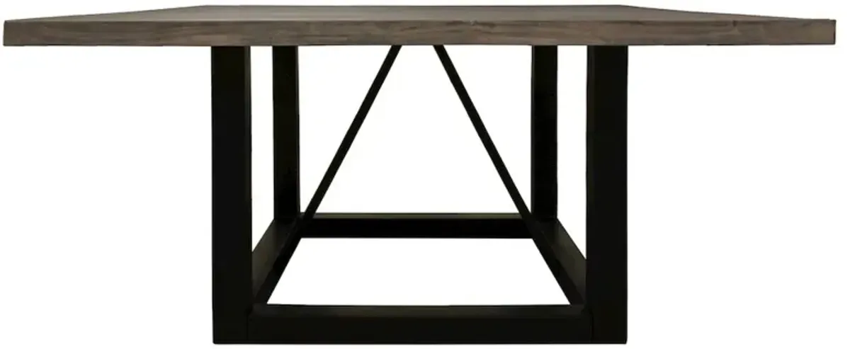 Alex Hamilton Felix 60 Braxton Square Dining Table with Mango Wood Top and Iron Legs