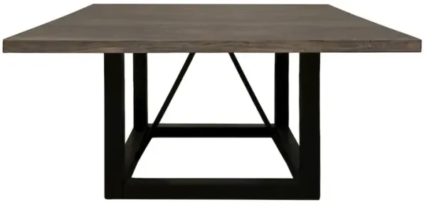 Alex Hamilton Felix 60 Braxton Square Dining Table with Mango Wood Top and Iron Legs