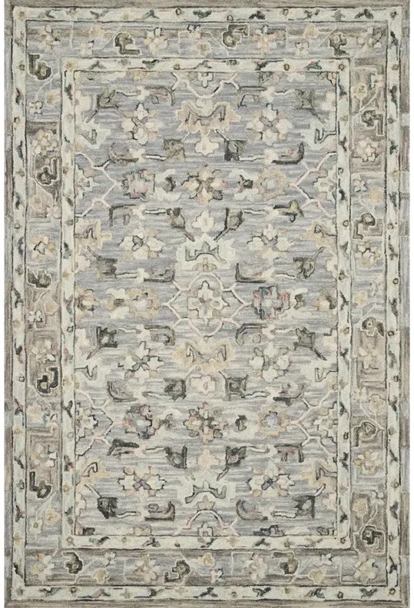 Beatty BEA04 Light Blue/Multi 5' x 7'6" Rug