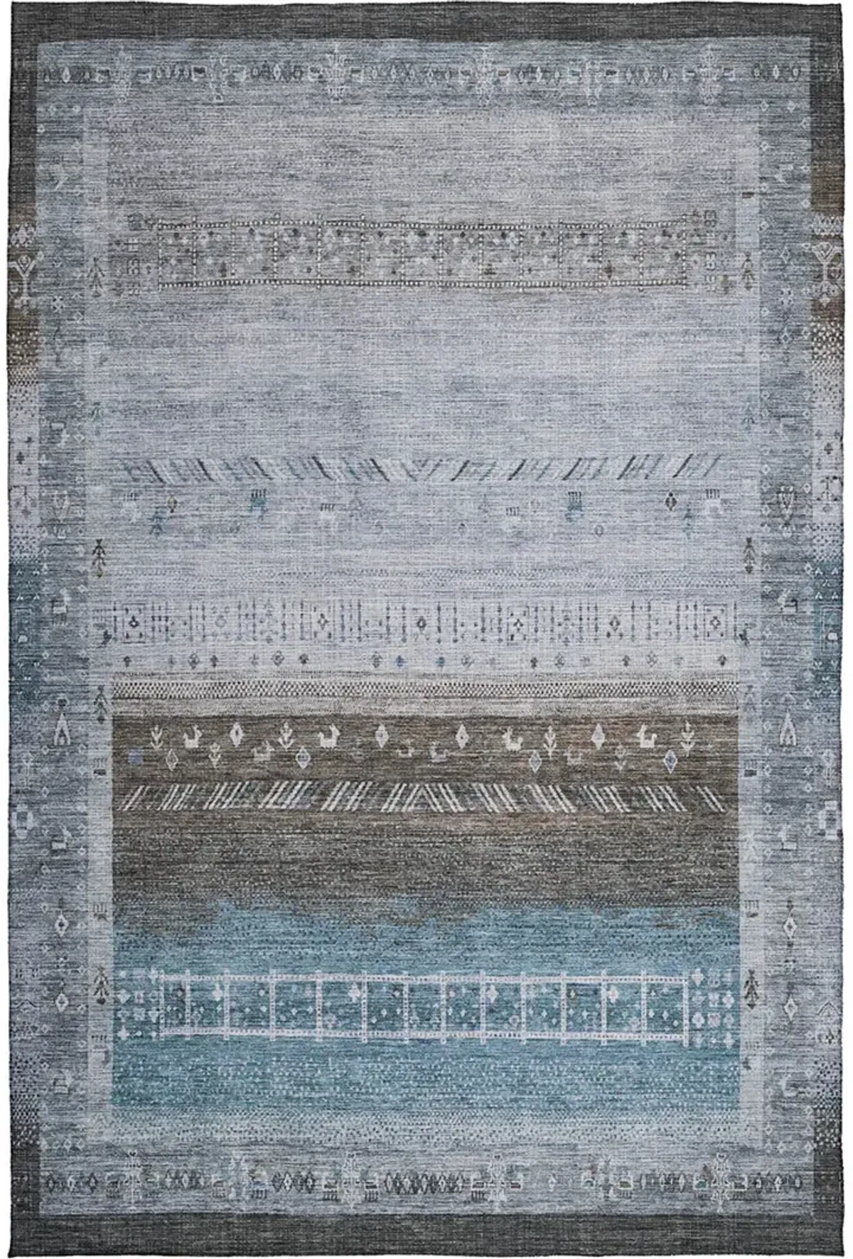 Karaj KJ7 Blue 2'3" x 7'6" Rug