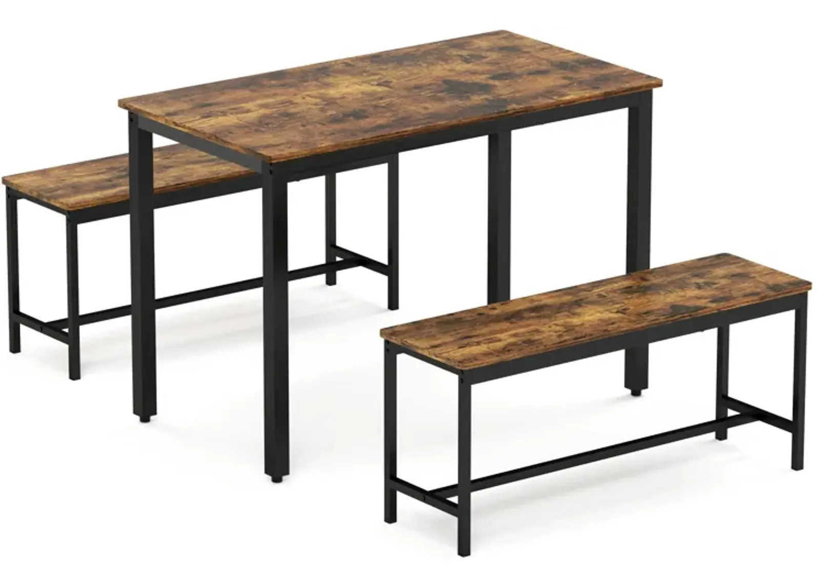 Merax 3 Pieces Dining Table  Bench Set