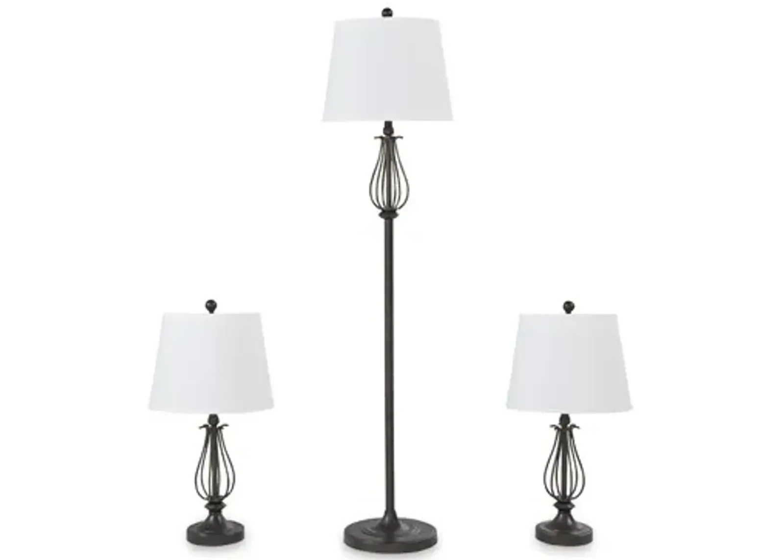 Brycestone Floor Lamp with 2 Table Lamps