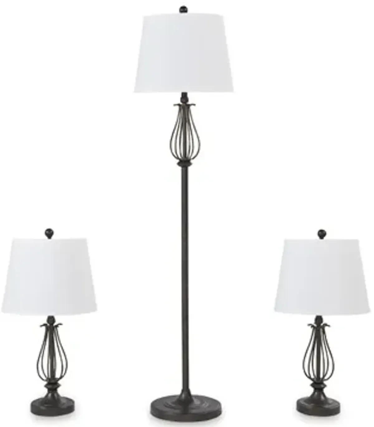 Brycestone Floor Lamp with 2 Table Lamps