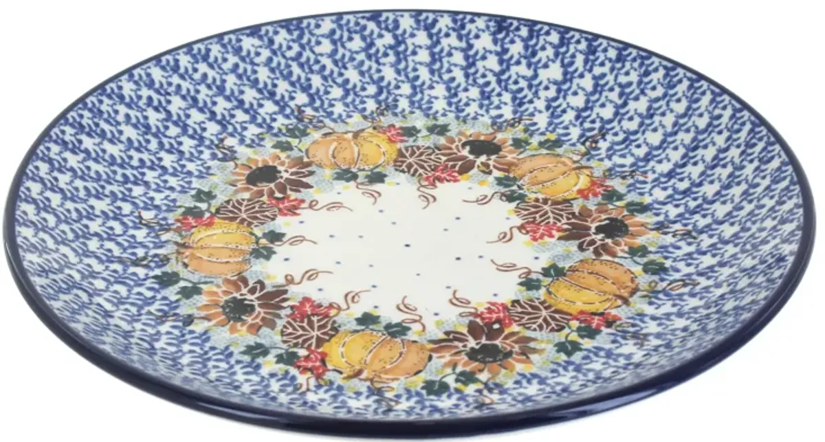 Blue Rose Polish Pottery Spring Tulip Dinner Plate