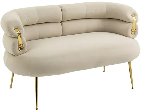 Accent Chair, Leisure Chair With Golden Feet