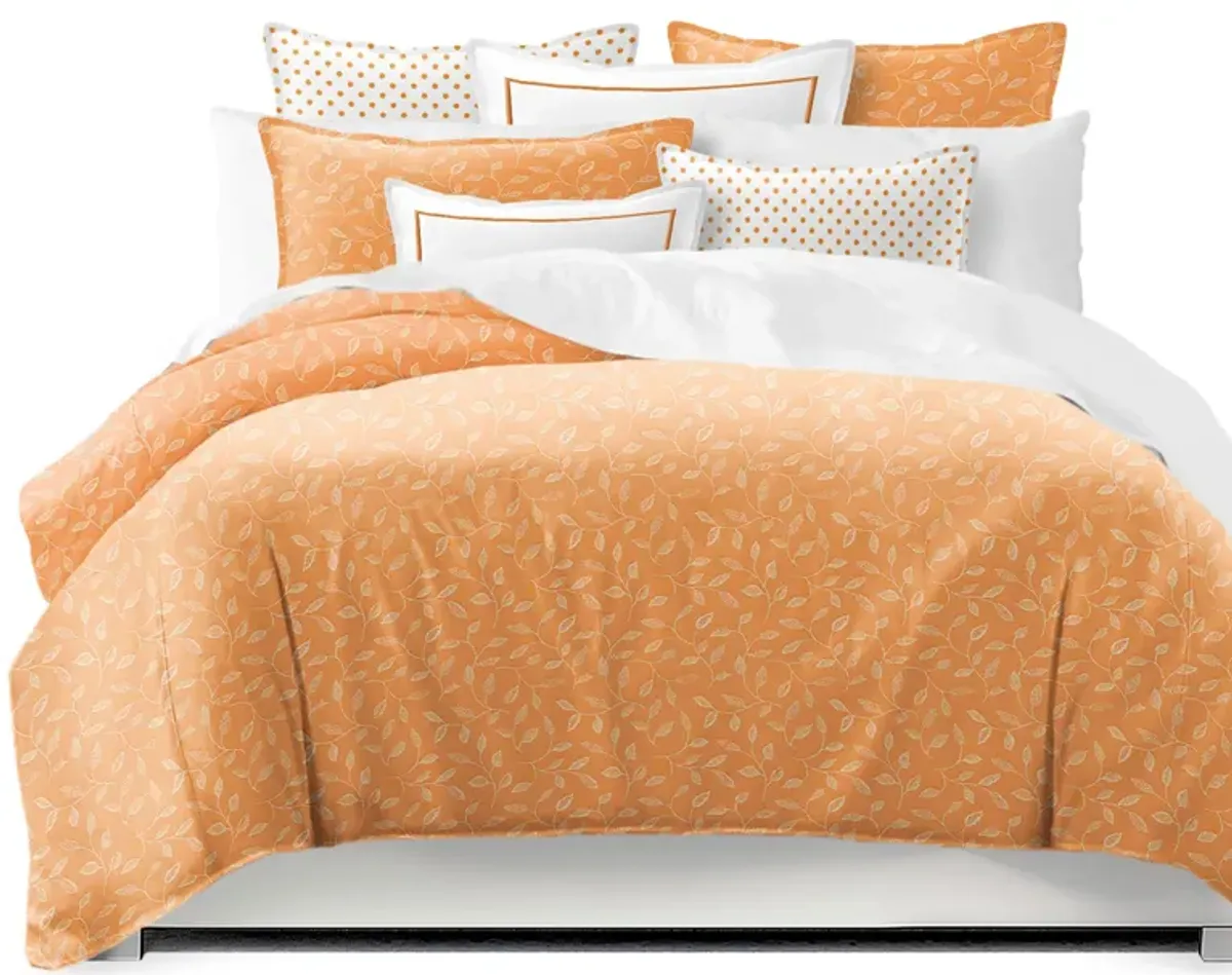 6ix Tailors Fine Linens Sabrina Tangerine Duvet Cover Set