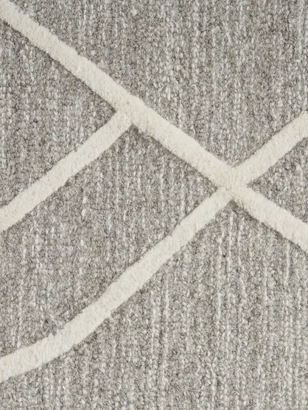 Euclid T8004 Gray/Ivory 8' x 10' Rug By Thom Filcia