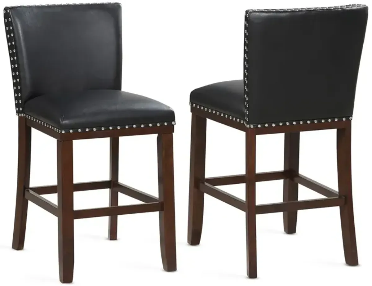 Tiffany Black KD Counter Stool - set of 2