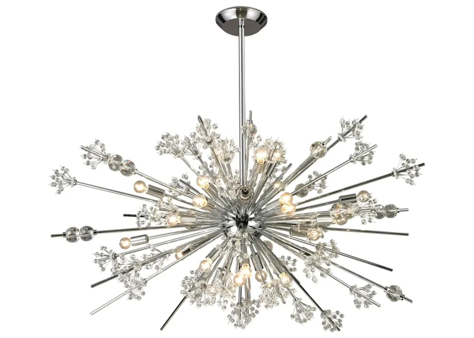 Starburst 48'' Wide 29-Light Silver Chandelier