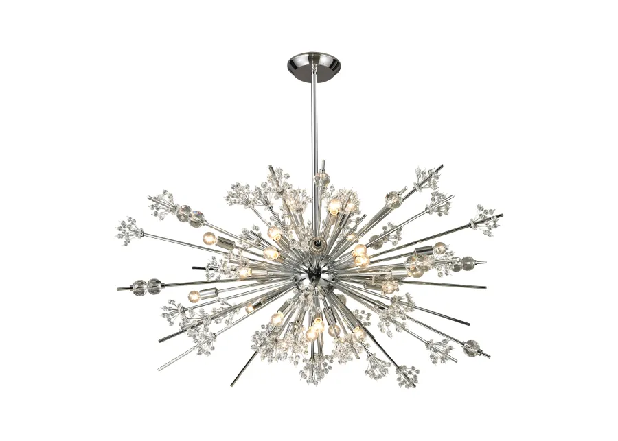 Starburst 48'' Wide 29-Light Silver Chandelier