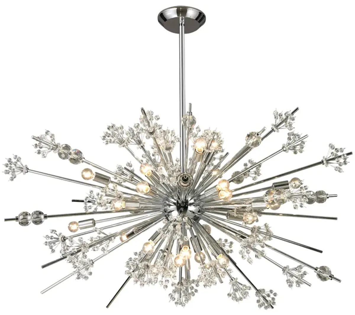 Starburst 48'' Wide 29-Light Silver Chandelier